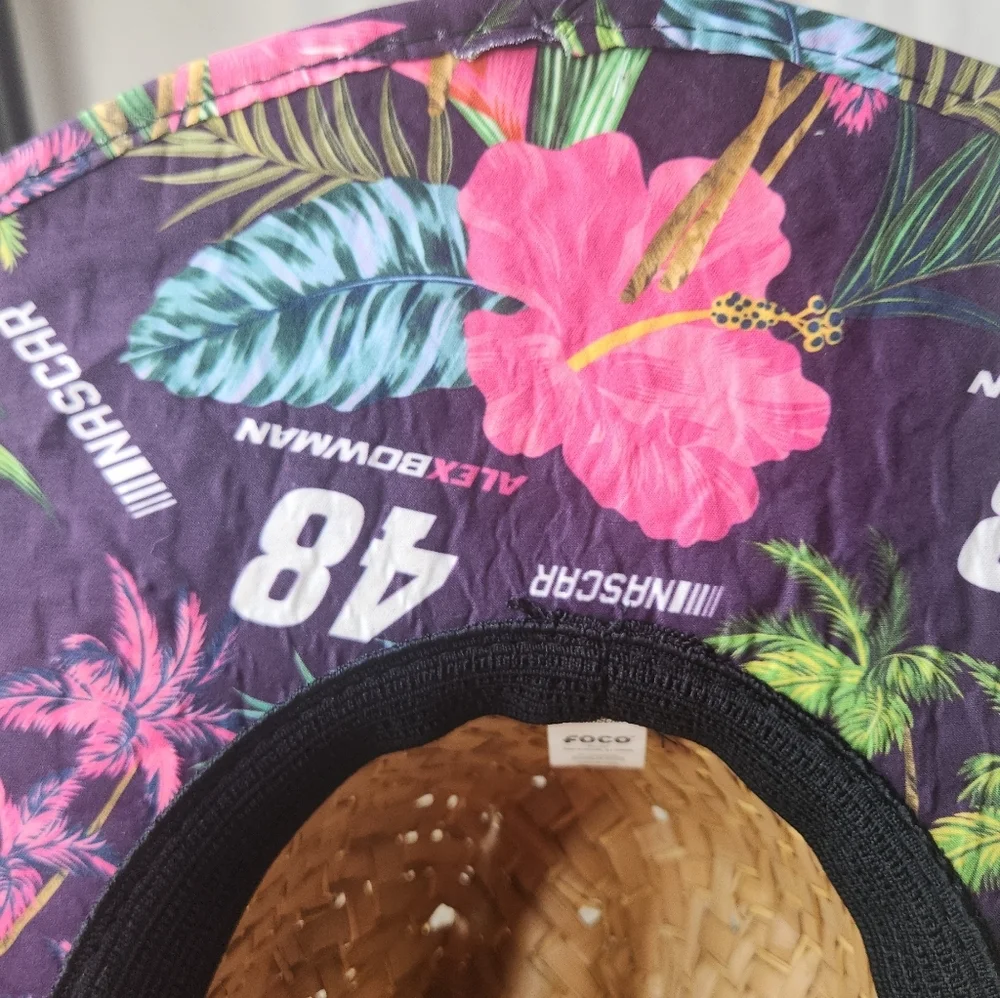 Nascar Tropical Straw Hat - Foco - Alex Bowman - 48